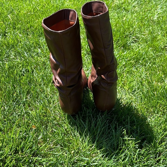 Basswood | Vintage Leather mahogany Slouch boot - Picture 4 of 6